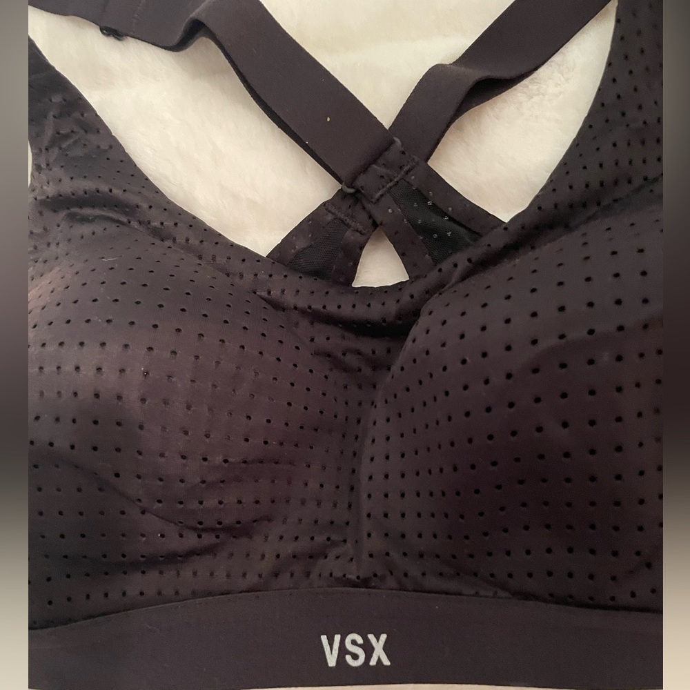 Victoria’s Secret VSX Sport black with perforated front. Size 32b